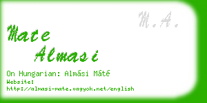 mate almasi business card